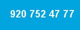920 752 47 77 920 752 47 77
